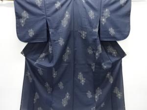 麻の葉模様単衣小紋着物
